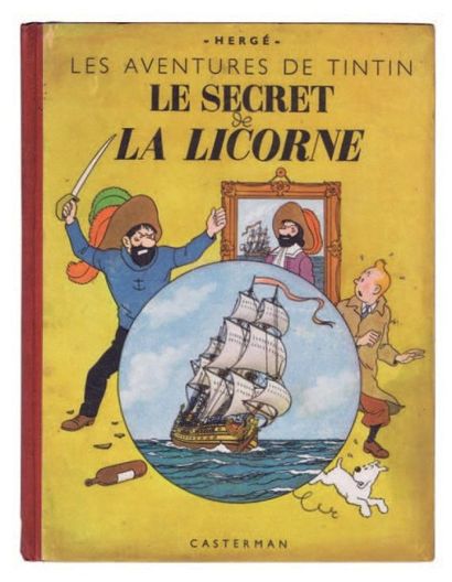 null «Le Secret de la Licorne». Seconde édition couleurs. Casterman 1943 (décembre),...