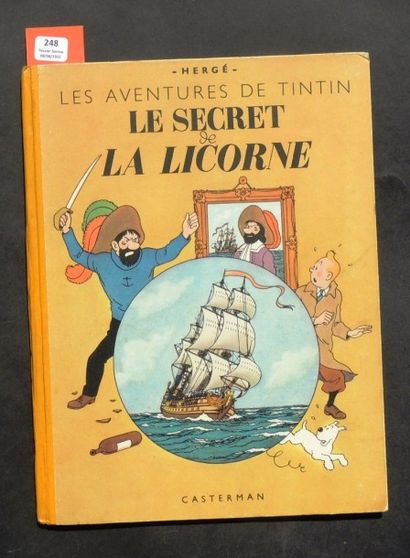 null «Le Secret de la Licorne». Casterman 1944 (novembre). 4e plat blanc A23. Très...