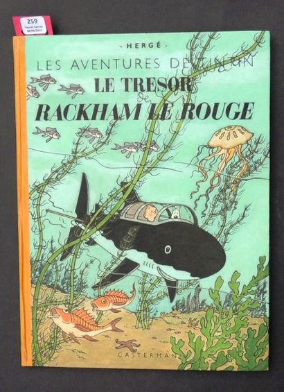 null «Le Trésor de Rackham le Rouge». Seconde édition. Casterman 1946, 4e plat B1,...