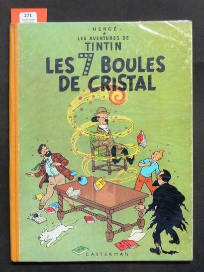null «Les 7 Boules de Cristal». Casterman 1955, 4e plat B12. Page titre «à la tête...