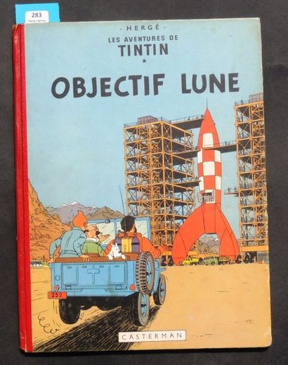 null «Objectif Lune». Edition originale belge. Casterman 1953, 4e plat de récupération...