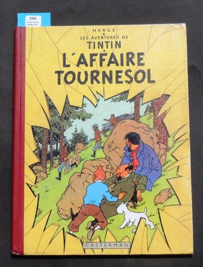null «L'Affaire Tournesol». Edition originale française. Casterman 1956, 4e plat...