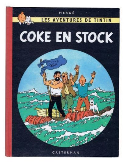 null «Coke en Stock». Edition originale belge. Casterman 1958, 4e plat B24, dos rouge,...