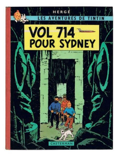 null «Vol 714 pour Sydney». Casterman 1968, 4e plat B37. Album avec dos toilé carré...