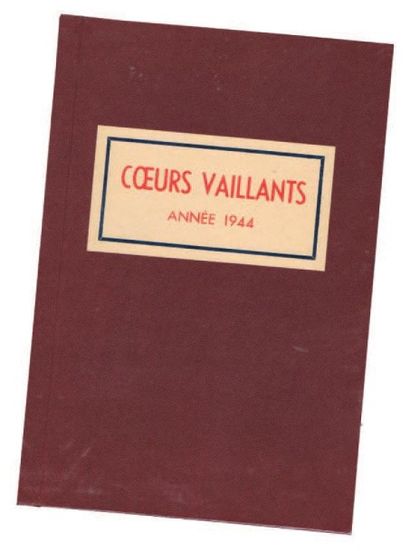 null «Coeurs Vaillants» 1944. Reliure éditeur renfermant les n°1 à 15, de Noël 1943...