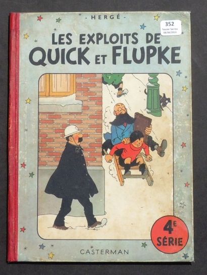 null «Quick et Flupke 4e série». Casterman 1951, B4, dos toilé rouge. Edition originale....