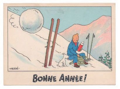 null Carte Neige 15. «Tintin et Milou vont être écrasés par un boule de neige géante»....