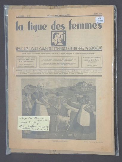 null «La Ligue des Femmes». N°3 de mars 1931. Revue des ligues ouvrières féminines...