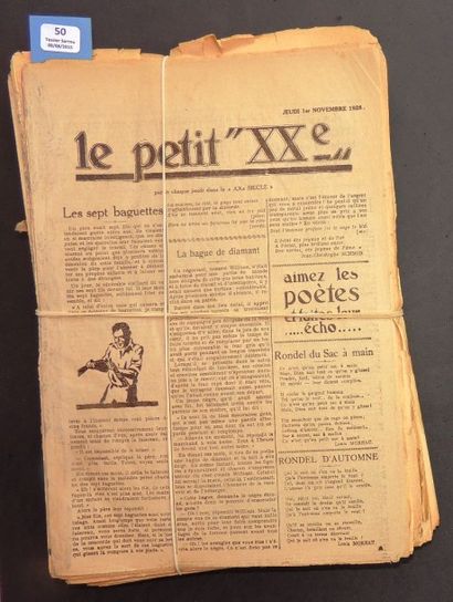 null «Le Petit Vingtième». 1928/1929. Rare tête de collection, complet du n°1 au...