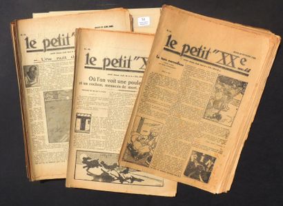 null «Le Petit Vingtième». 1929. Année 1929. Lot de 35 numéros présentant «Tintin...