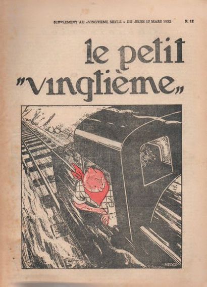 null «Le Petit Vingtième» 1932. Année complète, du n°1 à 52. Publication de «Tintin...