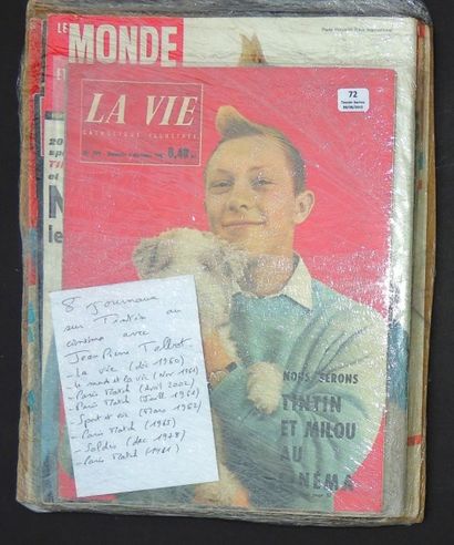 null 8 revues sur «Tintin au Cinéma». «La Vie» décembre 1960 - «Le Monde et la vie»...