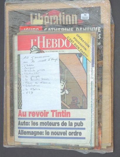 null 10 revues ou journaux sur la mort d'Hergé. «L'Hebdo», «Pourquoi», «Dimanche...