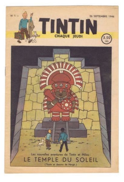null «Tintin» (Journal). Numéro 1. Rare premier numéro de l'édition belge, paru le...