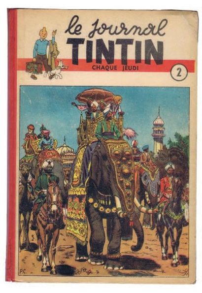 null «Tintin» (Journal). Edition belge. Album n°2 (du n°7 à 23 de 1947). Superbe...