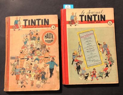 null «Tintin» (Journal). Edition belge. Albums 4 et 5. (du n°41 de 1947 au n°22 de...