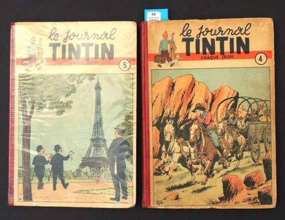 null «Tintin» (Journal). Edition française. Albums 4 et 5 (du n°52 au 85, 20 octobre...