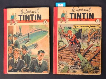 null «Tintin» (Journal). Edition française. Albums 8 et 9 (n°120 à 153, du 8 février...