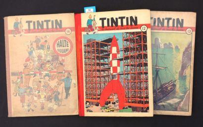 null «Tintin» (Journal). Edition française. Albums n°12, 13 et 14 (n°188 à 226)....