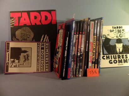 Tardi Lot de 17 albums Tardi: Tardi (1974 30X40 titre rouge EO TBE), Adieu Brindavoine...