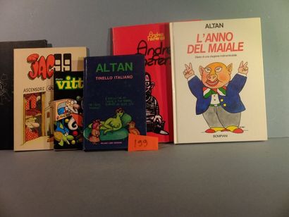 null Lot de 6 albums Cartoons en éditions étrangères Altan: Tinello italiano (1980...