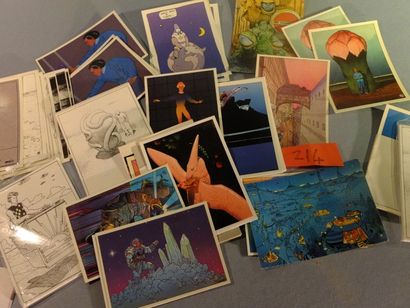 null Lot de 42 cartes postales un jeu de cartes, , par Moebius : 
Carte postale publicitaire...