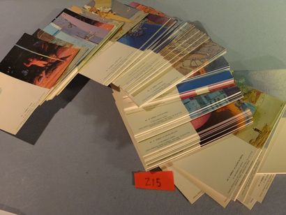 null Lot de 229 cartes postales par Moebius. Série les Aedéniques (Aedena 1986),...