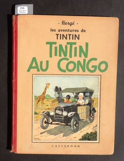 null «Tintin au Congo». Editions Casterman 1941. Album en noir et blanc. 1er plat...