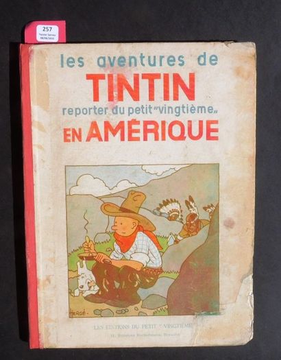 null «Tintin en Amérique». Editions du Petit Vingtième 1932. Album en noir et blanc....
