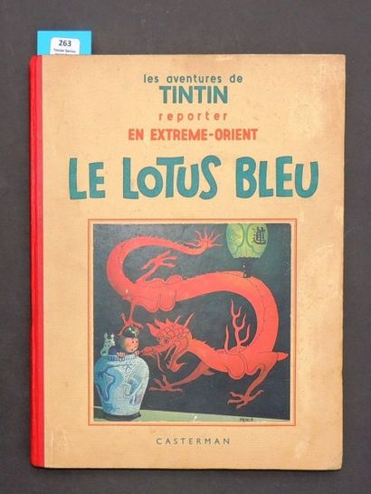 null «Le Lotus bleu». Editions Casterman 1936. Album en noir et blanc. Edition originale....