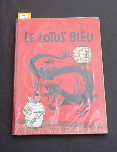 null «Le Lotus bleu». Editions Casterman 1946. Edition originale couleurs. 4e plat...