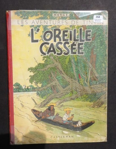null «L'Oreille cassée». Casterman 1943. Edition originale en couleurs. 4e plat A20,...