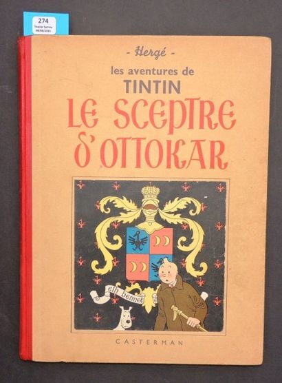 null «Le Sceptre d'Ottokar». Casterman 1939. Album en noir et blanc. 4e plat A7,...