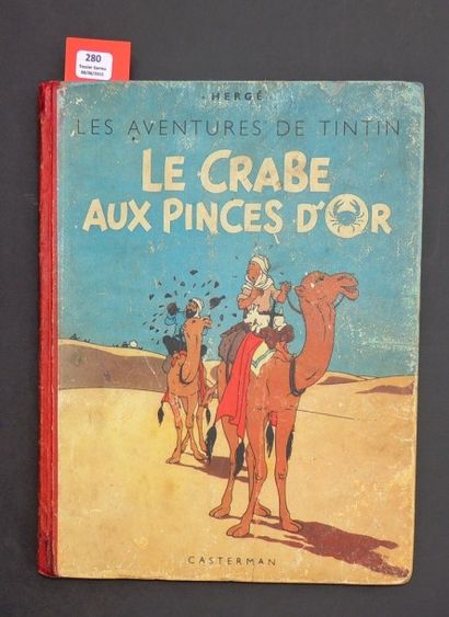 null «Le Crabe aux Pinces d'Or». Casterman 1942. Album en noir et blanc. 4e plat...