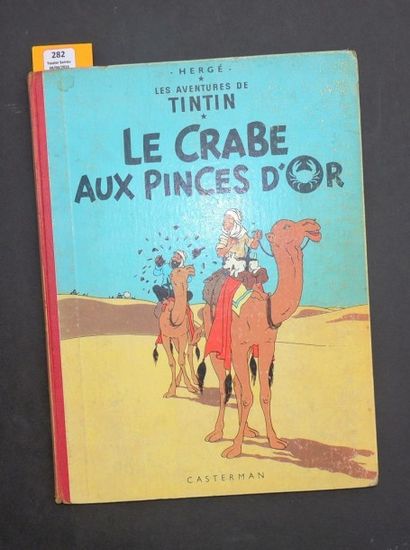 null «Le Crabe aux Pinces d'Or». Casterman 1962. Edition couleurs. 4e plat B31, dos...