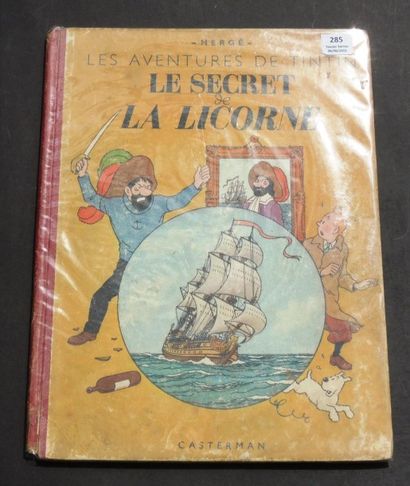null «Le Secret de la Licorne». Casterman 1943. Edition originale couleurs. 4e plat...