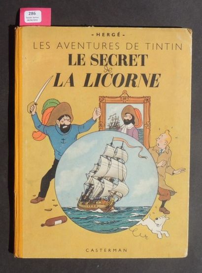 null «Le Secret de la Licorne». Casterman 1944. Seconde édition, couleurs. 4e plat...
