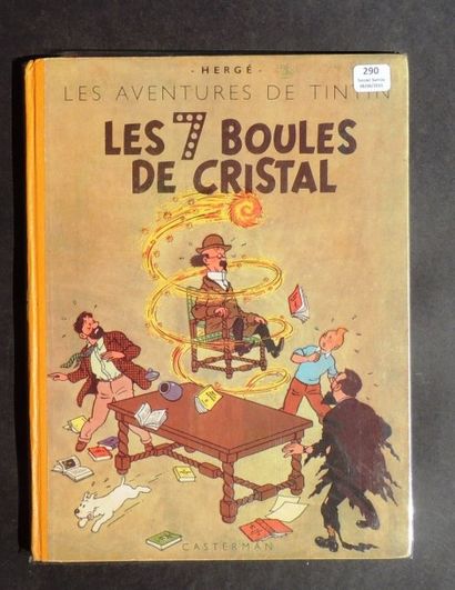 null «Les Sept Boules de Cristal». Casterman 1948. Edition originale, couleurs. 4e...