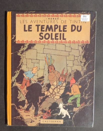 null «Le Temple du Soleil». Casterman 1949. Edition originale, couleurs. 4e plat...