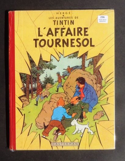null «L'Affaire Tournesol». Casterman 1956. Edition originale française. 4e plat...