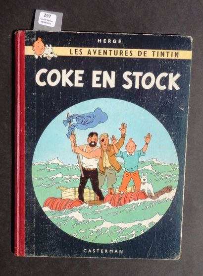 null «Coke en Stock». Casterman 1958. Edition originale française. 4e plat B24, dos...