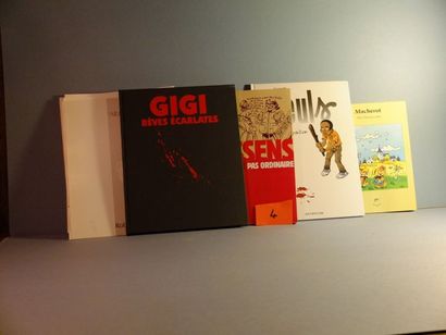 null Lot de 4 volumes en tirage limité, dont Gigi Douvry et Mercier: Macherot Une...