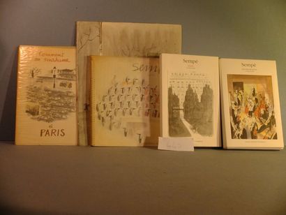 SEMPE Lot de 67 cartes postales et buvards. Les Musiciens, Paris (Deux séries de...