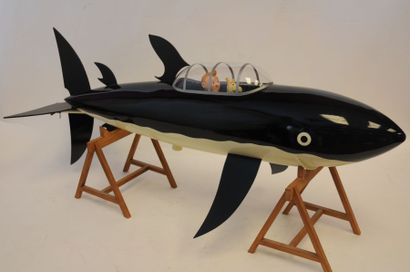 null «Le sous-marin Requin» d'après Hergé. Grande maquette en résine réalisée début...