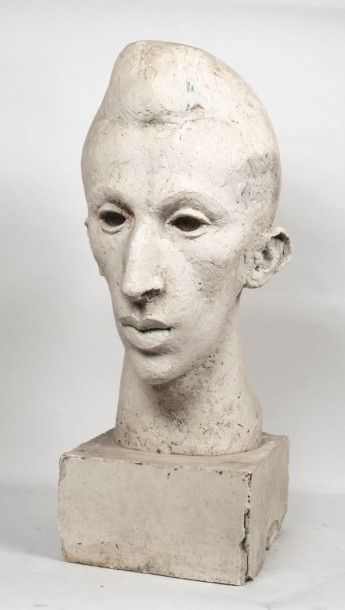 Maxime DUBAUT (1920-1991) Tête d'homme
Sculpture originale en plâtre
H : 78 cm
