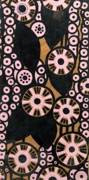 JEAN BURKHALTER (1895-1982) 
Tapestry project - About 1930
Gouache on paper with...
