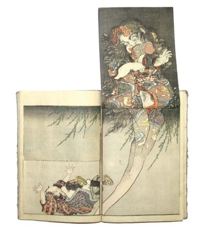 JAPON - XIXE SIÈCLE 
Kunisada (1786 - 1865), Album, Les cent vingt prostituées fantômes...