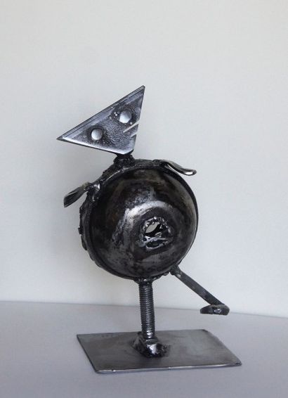 LACROIX Jean-Luc Popi / Sculpture et assemblage en acier / Pièce unique / Monogrammé...
