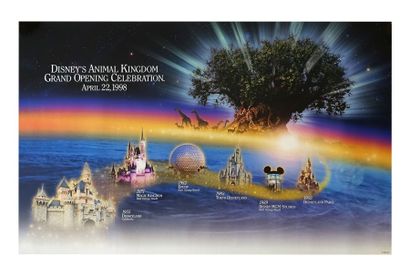 Disney Animal Kingdom Poster Disney Animal Kingdom rare poster Grand Opening Celebration,...
