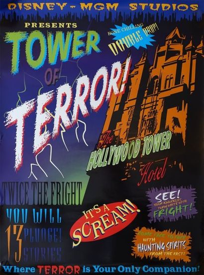 Disney Hollywood Studios, poster Tower of Terror Disney Hollywood Studios, poster...